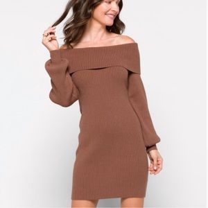 Kaileigh | Off the Shoulder Sweater Dress